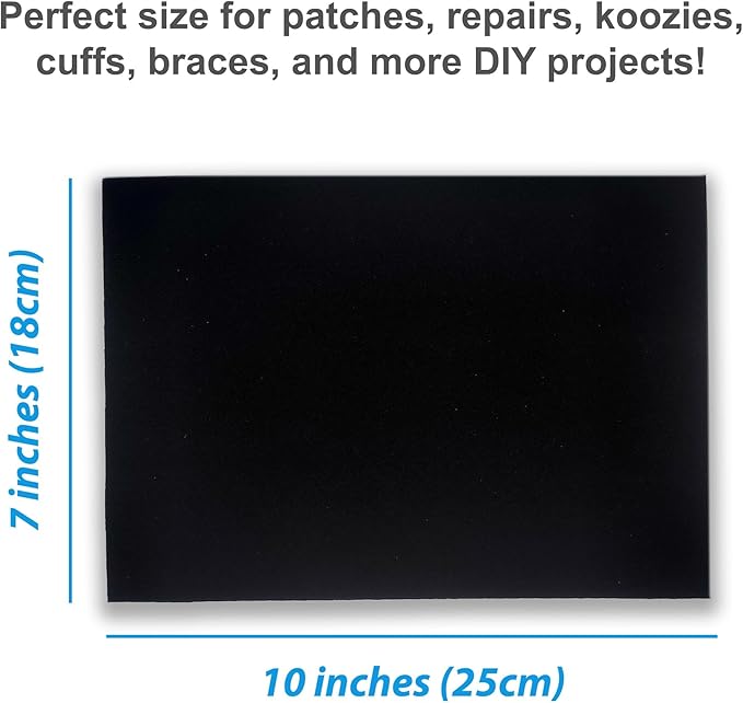 Neoprene Fabric Assortment Sample Patch Sheet Packs for Sewing Material Wetsuit Repair (3 Pack, 2mm Navy Blue)