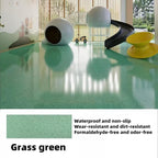 Epoxy Colored Sand Floor Paint, Epoxy Floor Paint High Gloss Marble Effect Coating for Indoor and Outdoor, Wear-resistant and non-slip Self-leveling Coating Green 176OZ(5KG)