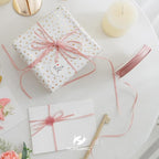 HUIHUANG Rose Gold Ribbon 1/8 inch Solid Color Thin Satin Ribbon 100 Yards Continuous for Crafts DIY Bows Decoration Sewing and Invitation Card Gift Tags Christmas Ornaments Wedding Decoration