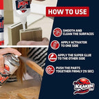 Kraken Bond Wow! CA Glue (1x3.50 oz) with Spray Adhesive Activator (1x13.50 fl oz) - Cyanoacrylate, with Activator, Fast CA Glue for Woodworking, Crazy & Craft - 1 Pack