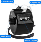 FEBSNOW Handheld Tally Counter Clicker 4 Digital Number Click Counter for School Event Golf Sports Office Stadium