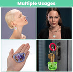 16Pcs Keychain Resin Molds Silicone with Hole, Jewelry UV Resin Keychain Molds, Epoxy Resins Mold for Keychains Pendant Jewelry Making
