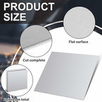 Hicarer 2 Pcs Mild Steel Sheet Cold Rolled 18 Gauge Metal Plate Weldable Metal Sheets for Professional Industrial DIY Use, Clean Surface Easy to Weld (6'' X 6'')