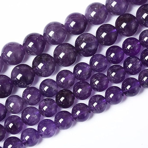 10mm 38pcs Natural Amethyst AAAAA Purple Crystal Quartz Beads Gemstones Round Stone Beads for Jewelry Making DIY Women's Bracelet Necklace Earrings