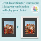 MBC Mat Board Center, 10 Pack 12x16 for 8.5x11 Black Picture Mats Frame Mattes, Bevel Cut, Acid Free, 4-ply Thickness