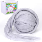 QMNNMA Wool Roving Yarn, Super Wool Chunky Yarn, 14.1oz Wool Felting Supplies