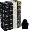48 PCS MTG Dice Counters Bulk Black Ability Keywords Counter Marble Life Buff Tokens Dice Compatible with Magic The Gathering Cards Game Accessories