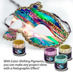 BALTIC DAY 48 Chameleon Mica Powder Set - Includes 8 Interference/Ghost Mica Powders - Color Shift Mica Powder Set
