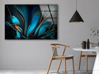 My Photostation.com 60WX40H'' Orange & Blue Abstract Glass Wall ArtTempered Glass Printing Wall Decor Large Wall Art Wall Hangings