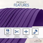 Purple EVA Foam Sheets for Crafts, 9 x 12 Inch, 2mm Thickness – Ideal for DIY Arts and Crafts, Foam Paper for Kids, Cosplay and Costumes - 15 Pack
