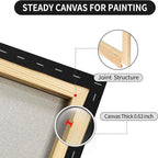 Black White Stretched Canvases for Painting Multi-Pack 3-Ea of11x14 8x10 5x7 Blank Painting Canvas 10OZ Gesso Fivefold Primed 100% Cotton Art Supplies for Acrylic Pouring Oil Paint Watercolor Tempera