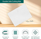 Falling in Art Self Healing Cutting Mat, 9x12" Cutting Mats for Sewing, Double-sided 5-Ply Fabric Cutting Board for Crafting, Quilting and Sewing Projects, White
