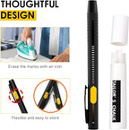 Heat Erasable Fabric Marker for Sewing,Washable,Quilting, Embroidery,Erasable Pens for Fabric,Suitable for Cotton, Knitted Fabrics, DIY Sewing Tools (1 Pen + 20 Premium Refills)