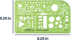 Pacific Arc Template: Electrical Symbols, 135 Openings 5.25" x 8.25"