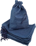 Palmhomee Pack of 25 Burlap Gift Bags with Drawstring Linen Jewelry Pouches Wedding Hessian Jute Bags for Birthday and Treat Pouches Party Wedding Favors Gift (7x9 Inch, Navy Blue)