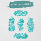 Wooden Stamps for Block Printing on Saree Border, Textile, Clay, Pottery, Tattoo Set of 5 - Handcrafted Block Printing Stamps for Kids' Art Projects HASHCART®