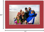 Poster Palooza 8.5x11 Mat Bevel Cut for 7x9 Photos - Acid Free Deep Red Precut Matboard - For Pictures, Photos, Framing - 4-ply Thickness