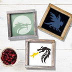 Dragon Stencils for Painting 3inch Reusable Dragon Stencil Template Stencils for Crafts Paint Stencils for Painting on Wood Wall Card Fabrics