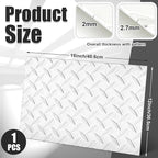 1pcs Diamond Plate Sheet Metal Heavy Duty Tread Aluminum Sheet Diamond Tread Plate for Wall Covering, Cargo Trailer, RV and More (12'' X 16'' X 0.08',Silver)