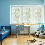 Finnez Frosted Window Film Non-Adhesive, Frosting Privacy Film for Glass Windows, Self Static-Cling Decorative Window Cling for Home Office UV Protection Cross Pattern 11.8 x 78.7 inches
