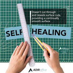 Adir Self Healing Cutting Mat - 24x36 Inches Quilt and Sew Cutting Mat with 5 Layers, Double Sided Cutting Mats for Crafts - Reversible Non-Slip Cutting Pad with Grid