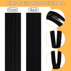 DOITEM 5# Zippers 12 m Nylon Endless Zip Set with Slider and Zip for Sewing and Crafts (6 Colors)