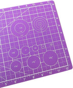 KC GLOBAL A4 (13"x9") Professional Grade Self-Healing Cutting Mat (Purple) - Odor-Free, Double-Sided, Eco-Friendly, Non-Slip, Premium Desk mat for DIY, Crafting, Model Building and Art Projects