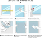 DKTIE Retro Leaves Pattern Two-Way Window Film Privacy Day and Night Window Privacy Film Decorative Stained Glass Window Clings for Birds (S222, 35.4" x 78.7")