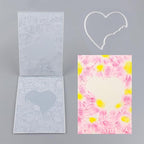BAOFALI3D Embossing Folder and Metal Die Set for Card Making,Heart Leaves Background Plastic Textures Fades Embossing for Paper Crafting Handmade Crafts Wedding Valentine's Day Scrapbook Card Decorat