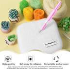 NFAMRZCAR Needle Felting Mat,6x6x1.5 Inch Thick and Firm Felting Pad Natural Wool Felting Pad with Needle Felting Mat,Instruction