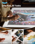 ARTDOT A1 Large LED Light Pad for Diamond Painting AC Powered Light Board Kit Adjustable Brightness Light Box Drawing for 5D Diamond Painting Kits
