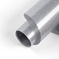 HTVRONT Silver Glitter Heat Transfer Vinyl - 10" x 5FT Silver Glitter HTV Vinyl for T-Shirts, Hats, Shoes & Bags