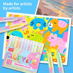 Guangna Acrylic Paint Markers 12 Colors, Skin Tone Series Set with Soft Brush Tip Water Based, Fine Tip Markers for Wood, Canvas, Rock Painting, Glass, Diy Crafts, Fabric Paint