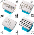 Magnetic Wrist Sewing Pincushion with 100 Pieces 1.5 Inch Ball Head Sewing Pins Set Wrist Magnetic Pin Holder Gift Supplies(Blue)