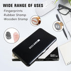 Large Ink Pad for Stamps, 6.14"×3.38" Stamp Pad, Ink Pad for Office, Notarization, and Rubber Stamps (Black