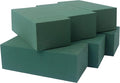 Pack of 6, Dry and Wet Floral Foam Blocks for Fresh and Artificial Flowers, Each (7.8” L x 3.5” W x 2.4” H), for Wedding, Birthdays, Home, Office, and Garden Decorations