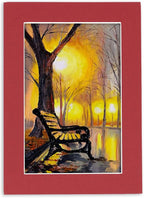 11x14 Mat for 8.5x11 Photo - Precut Deep Red Picture Matboard for Frames Measuring 11 x 14 Inches - Bevel Cut Matte to Display Art Measuring 8.5 x 11 Inches - Acid Free Pack of 100 MATS