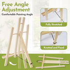 Conda 2 Pack 17 Inch Wooden Tabletop Easel Stand, A-Frame Art Painting Easel for Painting, Display & Art Creation, Canvas Holder for Artists, Students & Hobbyists