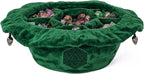 Large Dice Bags D&D with Pockets Green Storage Bag D20 Logo for DND RPG Game Dices (with 1lb Random DND Dice)