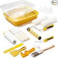 Voomey Professional Paint Roller Kit 22 Pcs, 9-Inch Upgraded Paint Roller with Super Coverage Effect, Paint Brush and Small Paint Roller, Paint Roller Tray,Paint Kit for House Painting