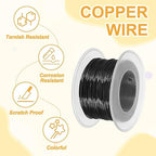 uxcell 20 Gauge / 0.8mm Anodized Aluminum Wire for Jewelry Craft Making, 102 Feet Bendable Flexible Wire for DIY Home Decor Gardening Sculpture, Black