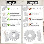 ZeeDix 2 PCS Metal Thickness Gauge Portable Steel Thickness Gauge Metal GaugeThickness Tool, Stainless Steel Plated Size Inspection Tool Welding Material Steel Gauge