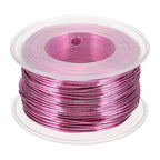 uxcell 18 Gauge / 1mm Anodized Aluminum Wire for Jewelry Craft Making, 102 Feet Bendable Flexible Wire for DIY Home Decor Gardening Sculpture, Dark Pink