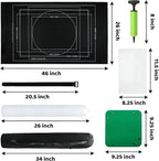 Portable Puzzle Mat Roll Up - with 9 Glue Sheets, Sorting Trays, Hand Pump, Inflatable Tube, and Storage Bag - Perfect for Kids and Adults (Black, 1500pcs)