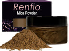 Renfio 100g Mica Powder Pigment, Metallic Natural Dye Mineral Pearl Shimmer Epoxy Resin Dye for Painting Soap Making Slime Bath Bombs 3.5 Oz - Coffee Brown
