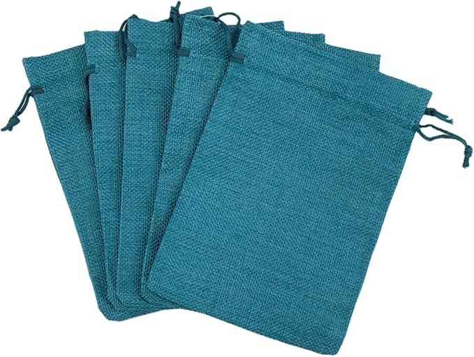 Palmhomee Pack of 25 Burlap Gift Bags with Drawstring Linen Jewelry Pouches Wedding Hessian Jute Bags for Birthday Jewelry and Treat Pouches Party Wedding Favors Gift Art and DIY Craft (5x7 Inch,