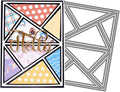 Mvchifay Cutting Dies for Card Making Metal Die-Cuts Scrapbooking Tool Hollow Frame DIY Craft Punch Template Embossing for Paper Album Decor (Big Triangle Rectangle frame-10.1x14cm)