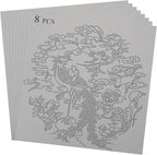 LDXDRU 8 Pack Linoleum Block for Printmaking, 12 x 12 Inch Linoleum Blocks Gray Linocut Block Linoleum Block Printing for Engraving Art Project Printmaking Stamp Carving Block