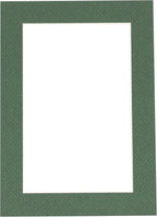 8.5x11 Mat Bevel Cut for 7x9 Photos - Acid Free Hunter Green Precut Matboard with Backing Board and Crystal Clear, Self Seal Photo Mat Bag - for Pictures, Photos, Framing - 4-ply Thickness