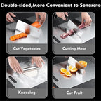 Titanium Cutting Board - 1 pack Titanium Cutting Boards for Kitchen,Double Sided Titanium Cutting Mat（7.67 * 11.81in）
